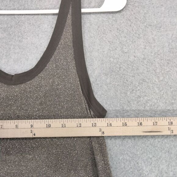 free people beach Baby Doll Tunic Wmns Small Gold Shimmer Sleeveless Tank Swing - Picture 6 of 13